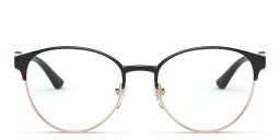 BVLGARI Round Eyeglasses in Pink Gold/Black – Product Photo 1