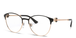 BVLGARI Round Eyeglasses in Pink Gold/Black – Product Photo 2