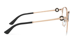 BVLGARI Round Eyeglasses in Pink Gold/Black – Product Photo 3