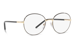 PRADA Round Eyeglasses in Pale Gold/Black – Product Photo 4
