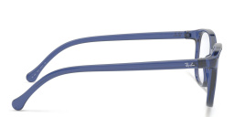 نظارة طبية بإطار مربع للصغار من راي بان جونيور بلون أزرق شفاف - صورة المنتج 3