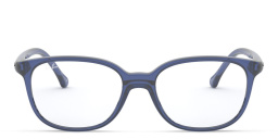 Ray-Ban Junior Kids Square Eyeglasses in Transparent Blue – Product Photo 1