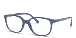 Ray-Ban Junior Kids Square Eyeglasses in Transparent Blue – Product Photo 2