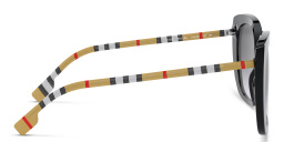 نظارات شمسية مربّعة كبيرة من بربري بلون أسود - صورة المنتج 3