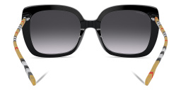 نظارات شمسية مربّعة كبيرة من بربري بلون أسود - صورة المنتج 4