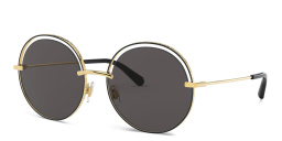 Dolce & Gabbana Wide Round Sunglasses in Gold – Product Photo 2
