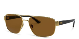 Shop Ray-Ban Irregular Sunglasses in Gold online.