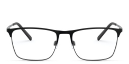 GIORGIO ARMANI Rectangle Eyeglasses in Matte Black – Product Photo 1