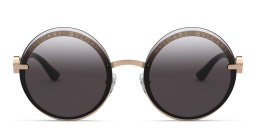 BVLGARI Rimless Round Sunglasses in Pink Gold – Product Photo 1