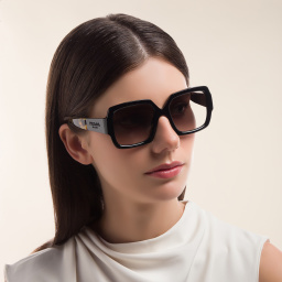 PRADA Square Sunglasses in Black – Product Photo 6