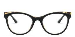 Shop PRADA Butterfly Eyeglasses in Black Havana online.