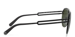 نظارة شمسية أفياتور كبيرة من بولغري بلون أسود مطفي - صورة المنتج 3