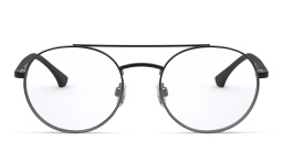 Emporio Armani Round Eyeglasses in Black – Product Photo 1