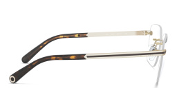 Shop BVLGARI Rimless Rectangle Eyeglasses in Matte Pale Gold online.