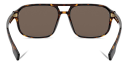 نظارة شمسية مربعة من بربري بلون هافان داكن - صورة المنتج 4