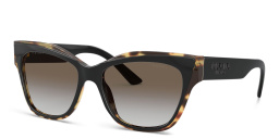 نظارة شمسية بإطار كات آي من برادا بلون أسود - صورة المنتج 2