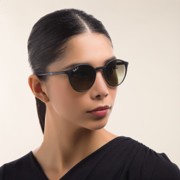 Ray-Ban Unisex Round Sunglasses in Black – Product Photo 6