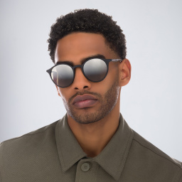 Ray-Ban Unisex Round Sunglasses in Black – Product Photo 8