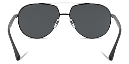 Emporio Armani Wide Aviator Sunglasses in Matte Black – Product Photo 4