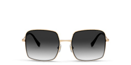 Shop MIU MIU Square Sunglasses in Gold online.