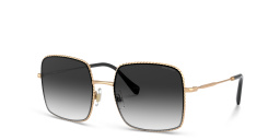Shop MIU MIU Square Sunglasses in Gold online.