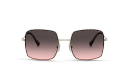 Shop MIU MIU Square Sunglasses in Pale Gold online.