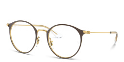Shop Ray-Ban Junior Kids Panthos Eyeglasses in Brown online.