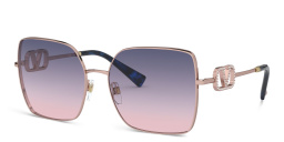 VALENTINO Wide Square Sunglasses in Rose Gold – Product Photo 2
