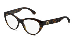GUCCI Wide Cat Eye Eyeglasses in Havana – Product Photo 2
