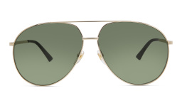 نظارة شمسية أفياتور كبيرة من غوتشي بلون ذهبي - صورة المنتج 1