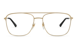 Shop GUCCI Wide Aviator Eyeglasses in Gold online.