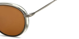 DAVID BECKHAM Round Sunglasses in Ruthenium Grey Horn – Product Photo 3