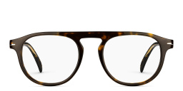 DAVID BECKHAM Round Eyeglasses in Havana – Product Photo 1