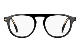 DAVID BECKHAM Round Eyeglasses in Black – Product Photo 1