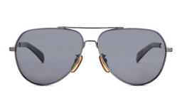 DAVID BECKHAM Wide Aviator Sunglasses in Dark Ruthenium – Product Photo 1