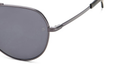 DAVID BECKHAM Wide Aviator Sunglasses in Dark Ruthenium – Product Photo 3