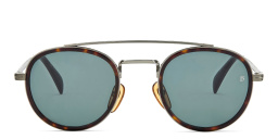 DAVID BECKHAM Round Sunglasses in Havana Ruthenium – Product Photo 1