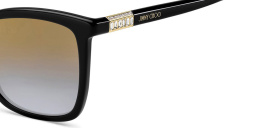 Shop JIMMY CHOO Ali/S Cat Eye Sunglasses in Black online.