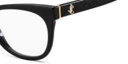 JIMMY CHOO Cat Eye Eyeglasses in Black Glitter – Product Photo 3