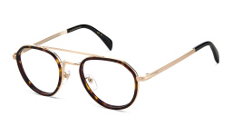 DAVID BECKHAM Round Eyeglasses in Havana Gold – Product Photo 2