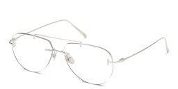 TOM FORD Rimless Wide Aviator Eyeglasses in Silver – Product Photo 2