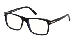 Shop TOM FORD Rectangle Eyeglasses in Shiny Black online.