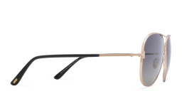 نظارة شمسية بإطار أفياتور للجنسين من توم فورد بلون ذهبي وردي - صورة المنتج 3