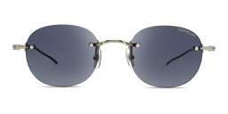 Shop MONTBLANC Round Sunglasses in Silver online.