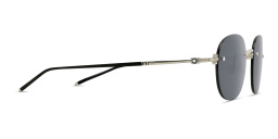 Shop MONTBLANC Round Sunglasses in Silver online.