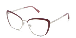 EYE'M Wide Cat Eye Eyeglasses in Red – Product Photo 2