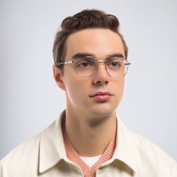 EYE'M Square Eyeglasses in Gold – Product Photo 6