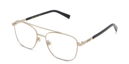 EYE'M Square Eyeglasses in Gold – Product Photo 2