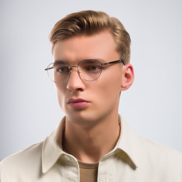 EYE'M Round Eyeglasses in Gold – Product Photo 6