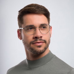 EYE'M Round Eyeglasses in Silver – Product Photo 5